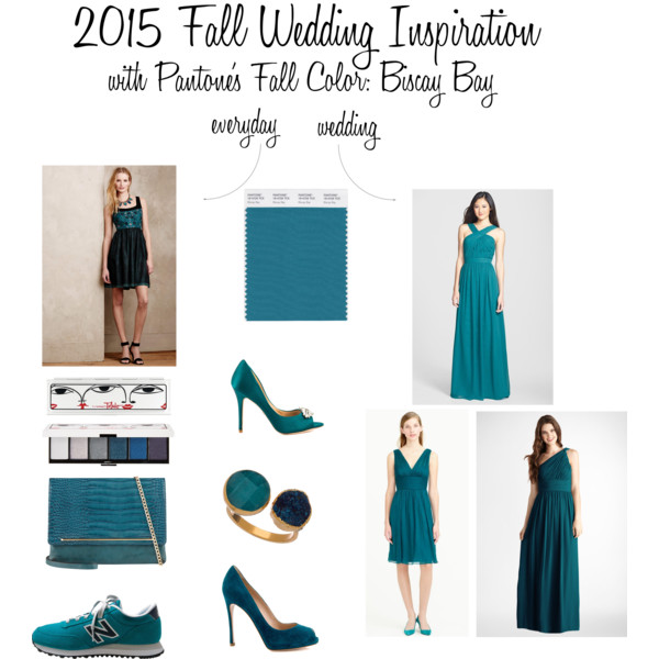 2015 Fall Wedding Inspiration with Pantone's Fall Color: Biscay Bay