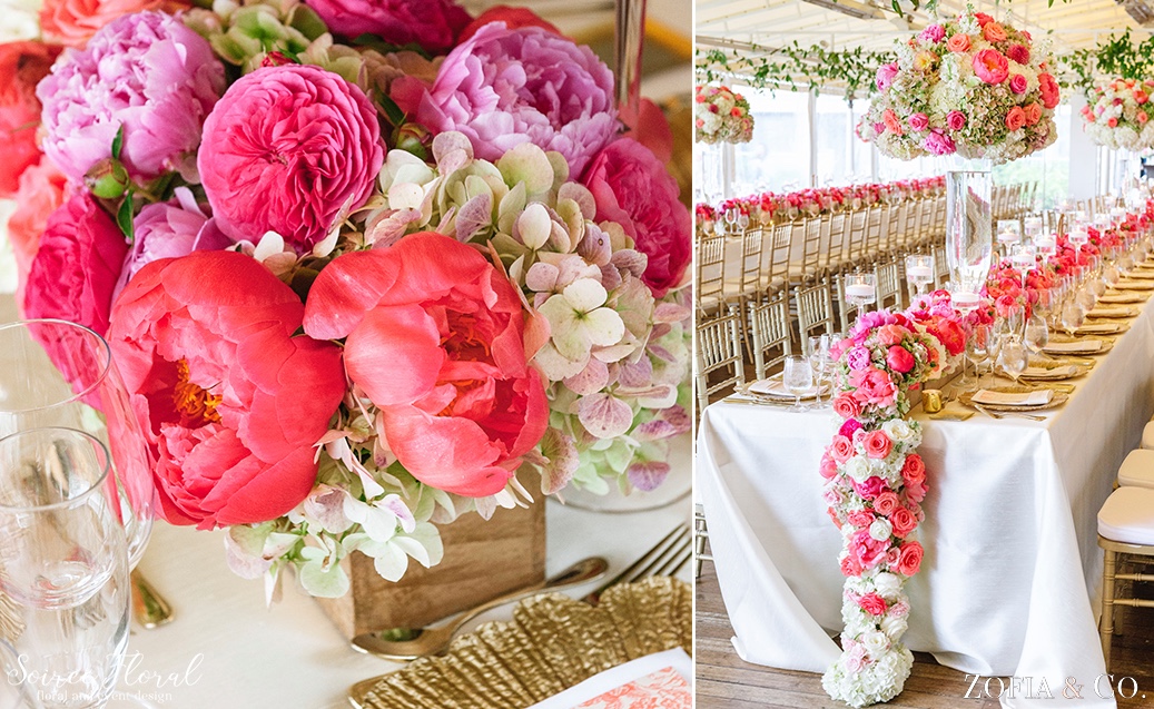 Coral Pink and White Nantucket Wedding Soiree Floral Zofia Photo 10
