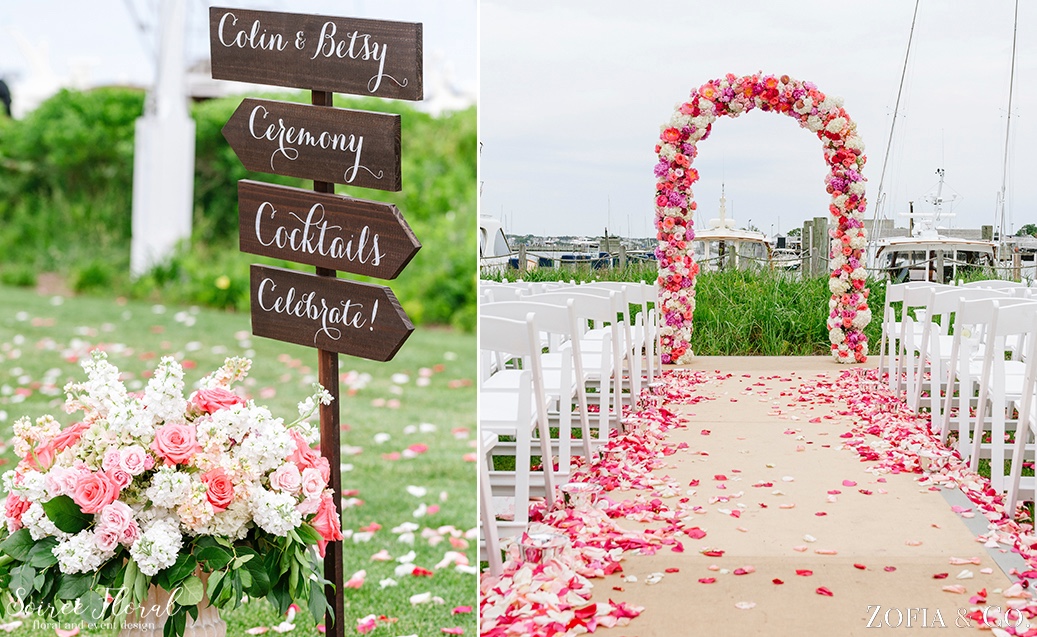 Coral Pink and White Nantucket Wedding Soiree Floral Zofia Photo 1