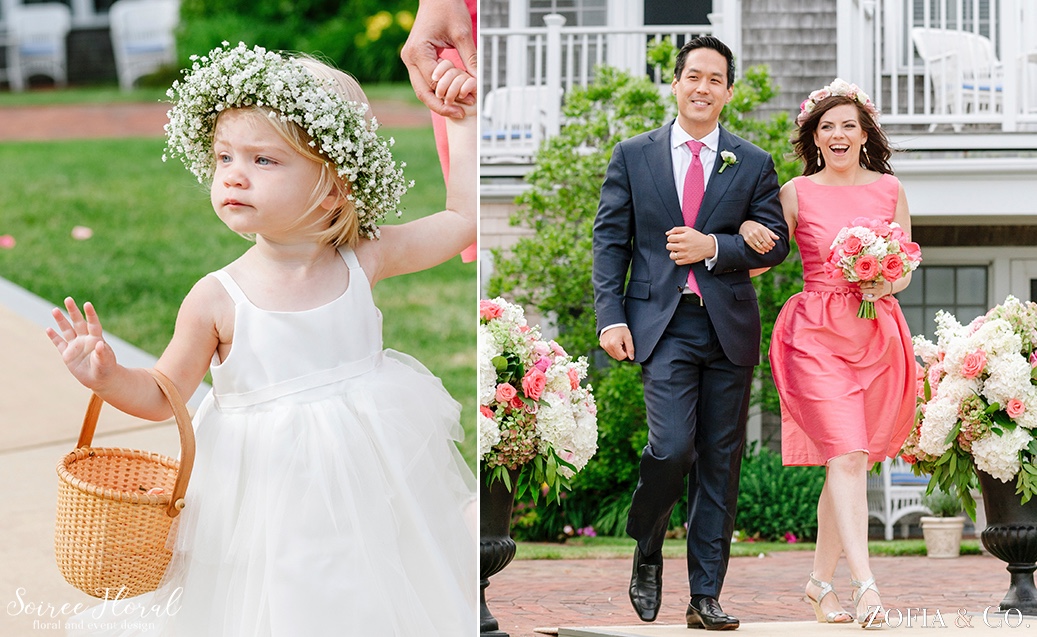 Coral Pink and White Nantucket Wedding Soiree Floral Zofia Photo 2