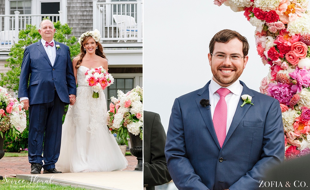 Coral Pink and White Nantucket Wedding Soiree Floral Zofia Photo 3