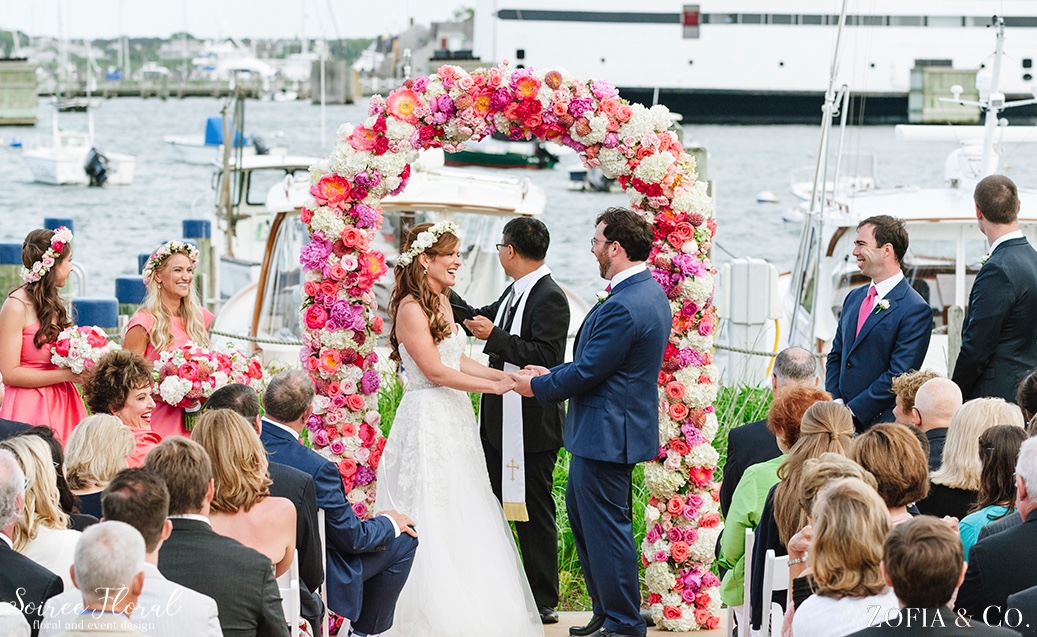 Coral Pink and White Nantucket Wedding Soiree Floral Zofia Photo 4