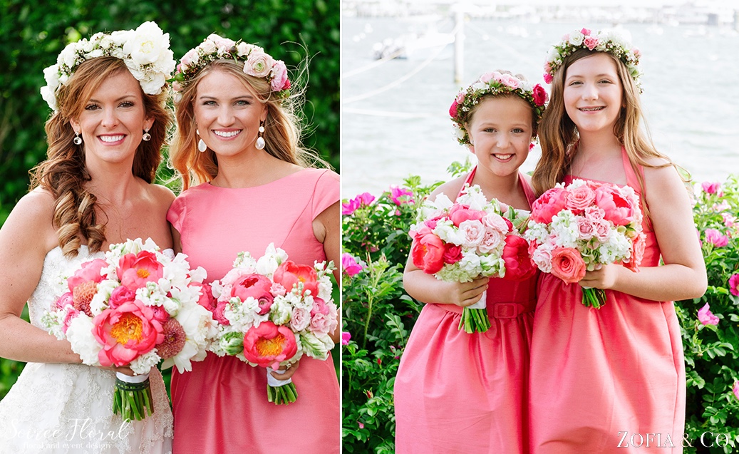 Coral Pink and White Nantucket Wedding Soiree Floral Zofia Photo 6