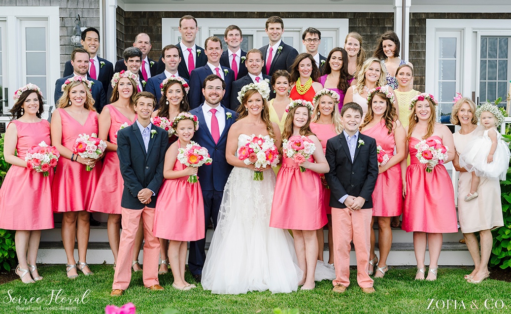 Coral Pink and White Nantucket Wedding Soiree Floral Zofia Photo 7