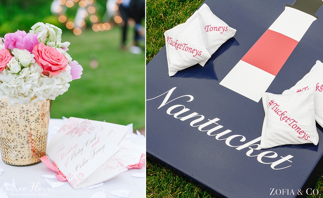 Coral Pink and White Nantucket Wedding Soiree Floral Zofia Photo 9