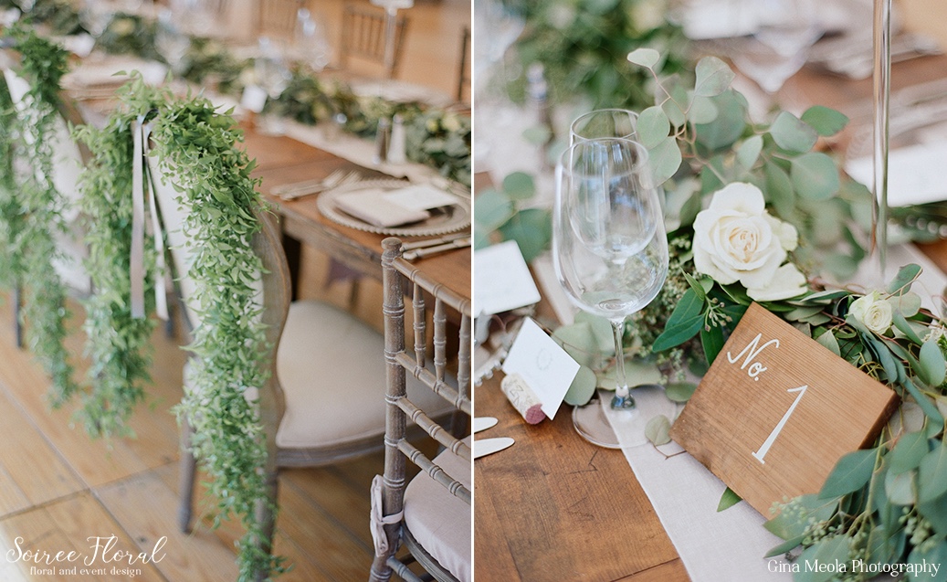 Head Table Details with New England Country Rentals and Soiree Floral Nantucket 11