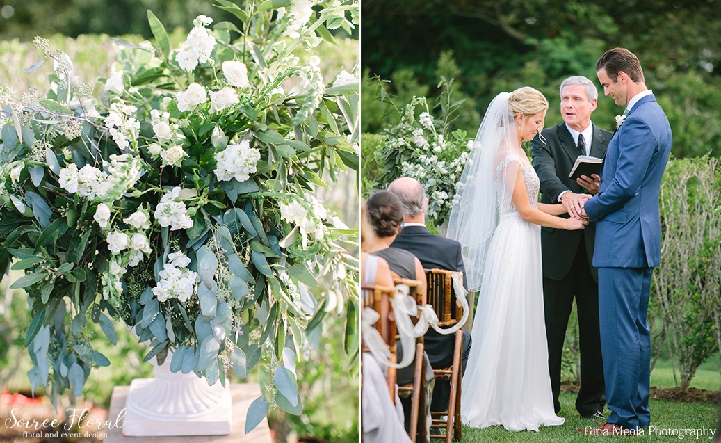 Organic Green and White Wedding Ceremony Nantucket Soiree Floral 6