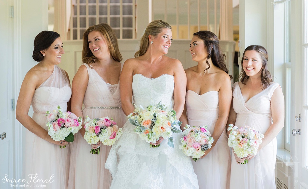 Blush-Bridesmaids-Peach-Blush-White-Nantucket-Wedding 2
