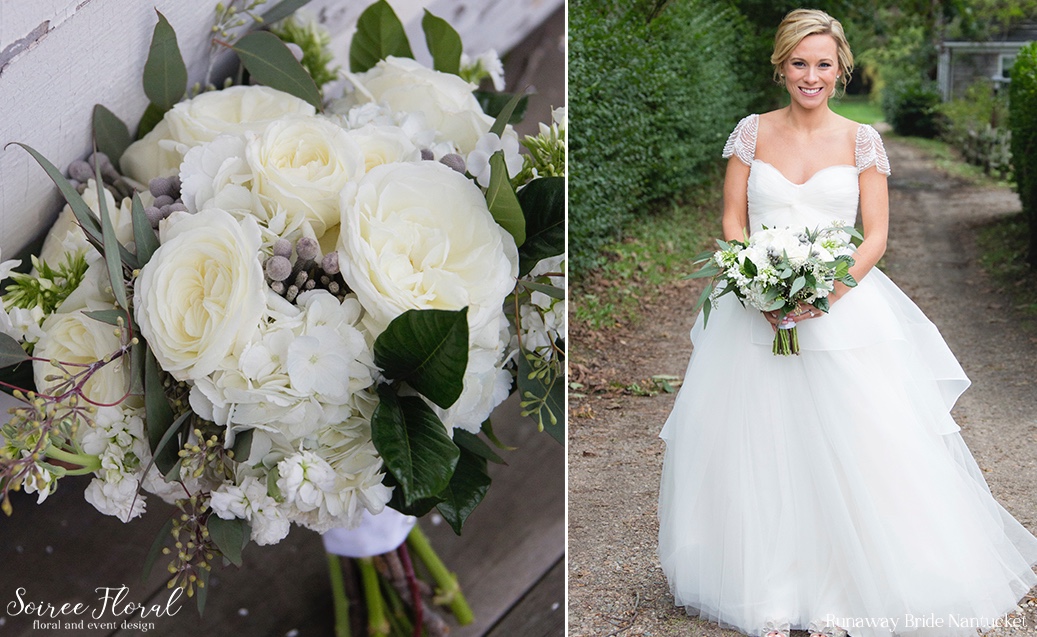 Green and White Nantucket Wedding Soiree Floral 1