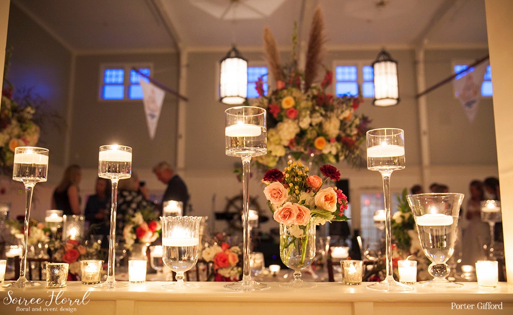 Candlescape Nantucket Yacht Club Wedding – Soiree Floral