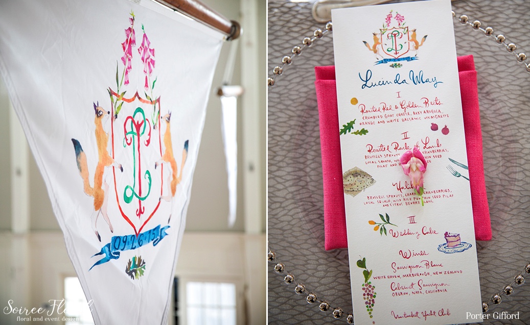 Custom Wedding Crest and Pennant Flags – Nantucket Wedding