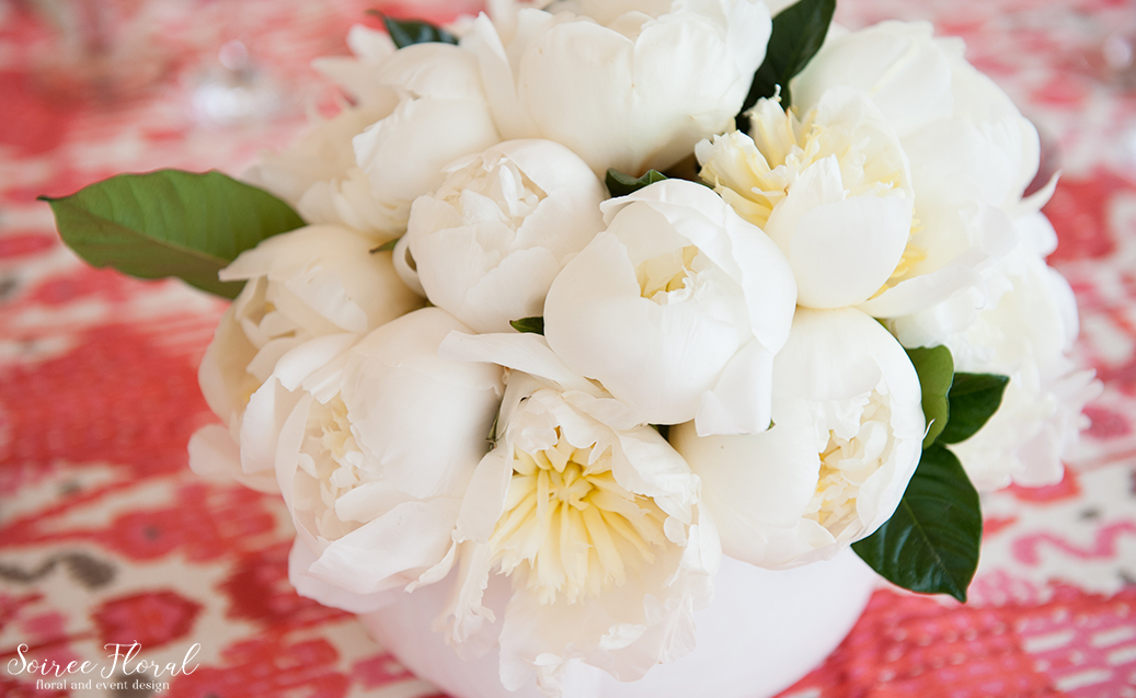 Nantucket Cocktail Party – White Peony Centerpiece