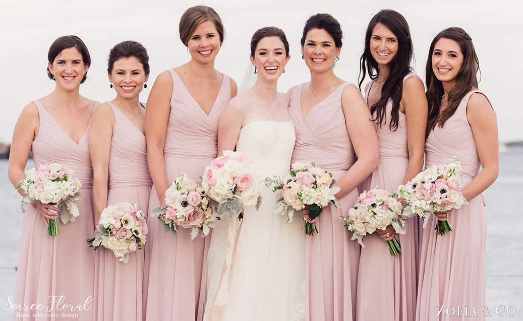 Blush Pink Bridesmaids – Nantucket Wedding