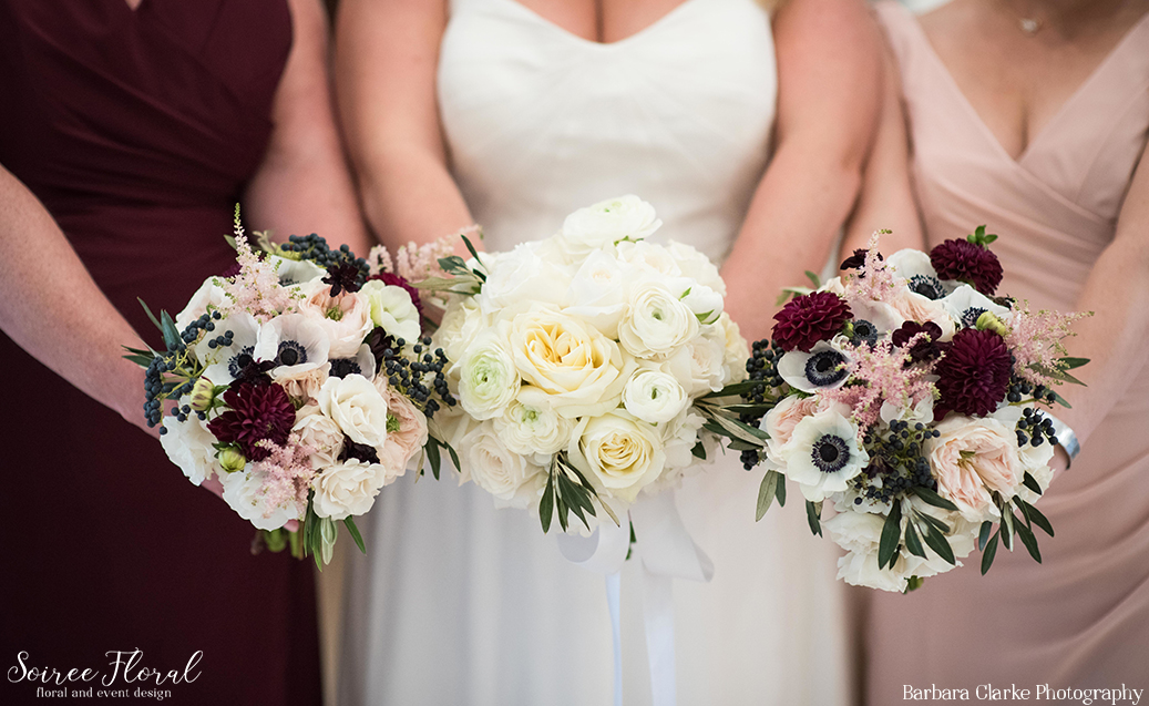 Burgundy and Blush Bouquets – Soiree Floral