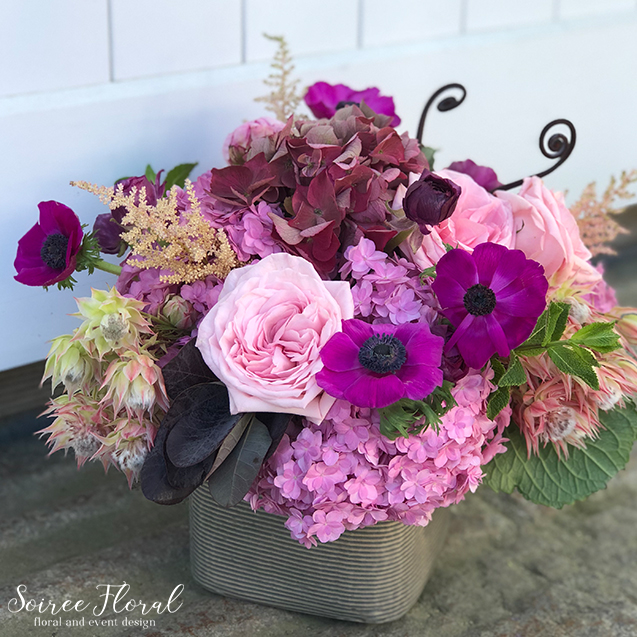 Bright and Cheerful Flower Delivery – Pink Hydrangea – Nantucket Florist