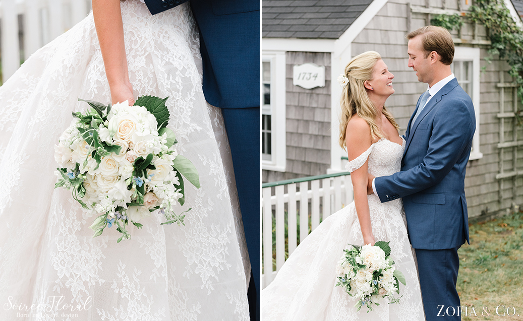 White Bridal Bouquet – Nantucket Wedding – Soiree Floral – Zofia Photo