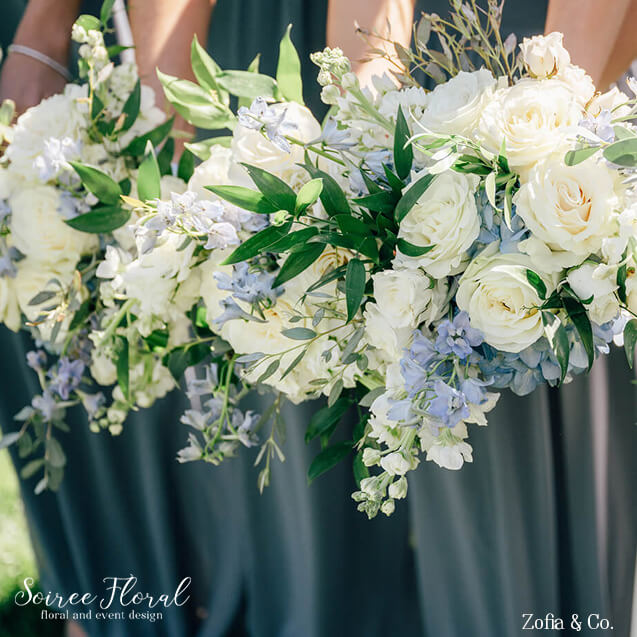 Bridesmaids bouquets by Soiree Floral