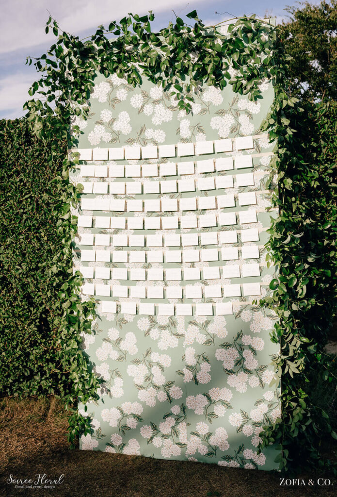escort wall with greenery