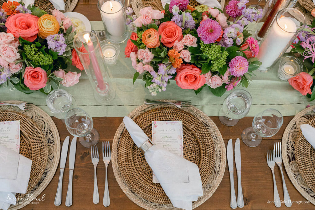 Wedding tabletop designed by Soiree Floral